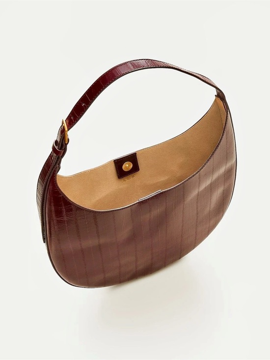 J. Crew Handbags - J.Crew Round shoulder bag in eel-embossed leather